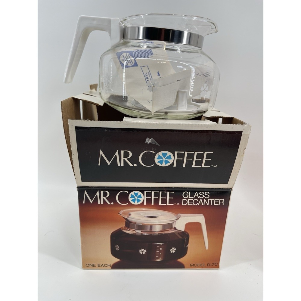 Vintage New in Box Mr. Coffee Glass Decanter Carafe 10-Cup D-7C, Replacement